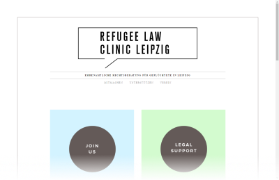 screenshot: Refugee Law Clinic